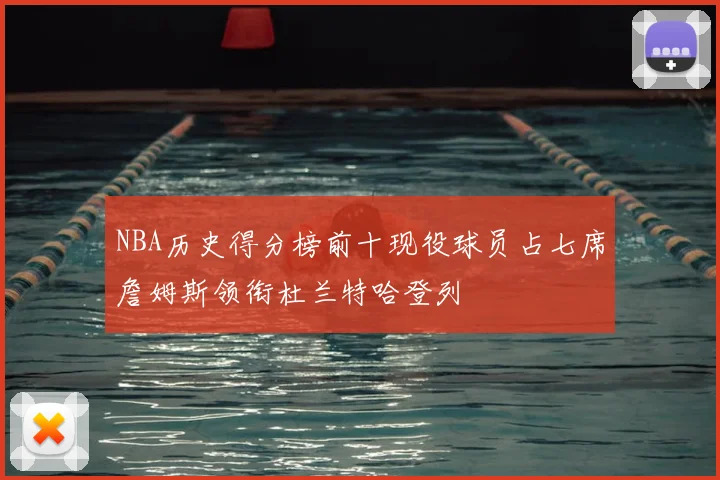 NBA历史得分榜前十现役球员占七席詹姆斯领衔杜兰特哈登列